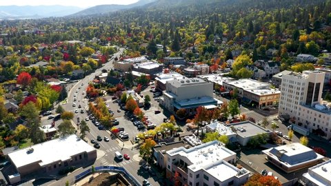 Aerial view of Ashland, Oregon