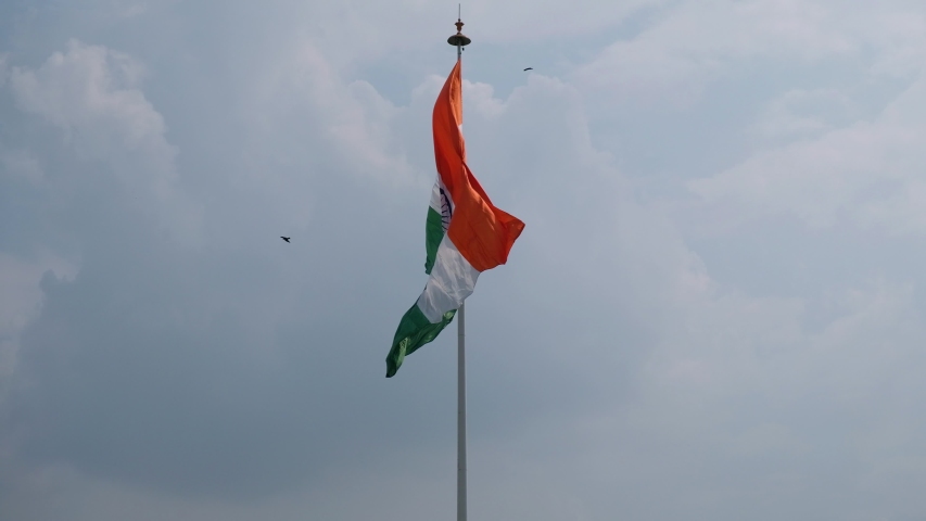 Indian Flag in Central Park in Delhi, India image - Free stock photo