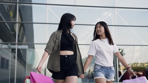 Three Friends Making Shopping Spending Time Stock Footage Video (100% ...