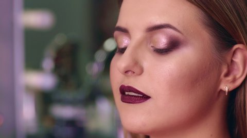 Young Beautiful Woman With Fashion - Vapor Makeup Young Beautiful Woman With Fashion - Vapor Makeup