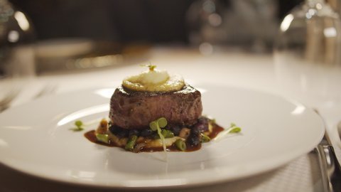 Fine Dining Cuisine - Exquisitely Plated Steak