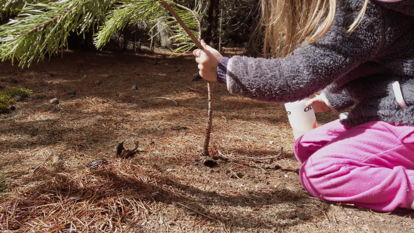 Little Girl Planting a Tree