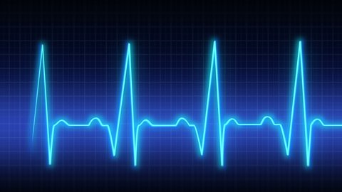 Heartbeat pulse background, seamless animation