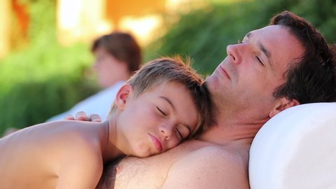 Father Son Together Child Small Boy Stock Footage Video (100% Royalty