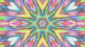 Slow motion multicolor kaleidoscopic video. Slowmo hypnotic animation. Colorful live wallpaper