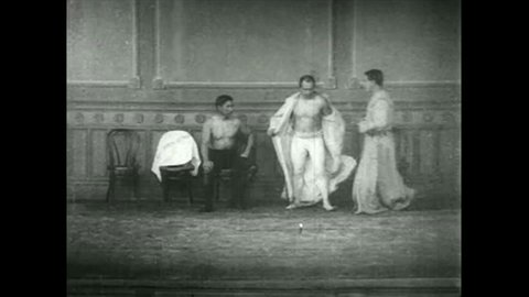 CIRCA 1900s - Men wrestling at the New York Athletic Club in 1905 (Part One).