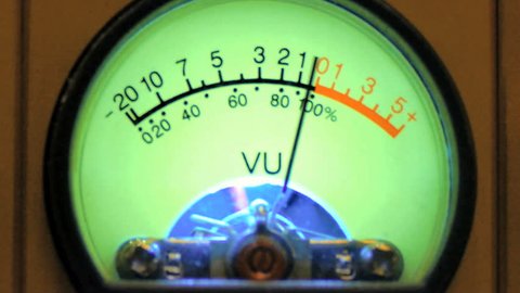 Retro Analog Audio Vu Meter Closeup Stock Footage Video (100% Royalty ...