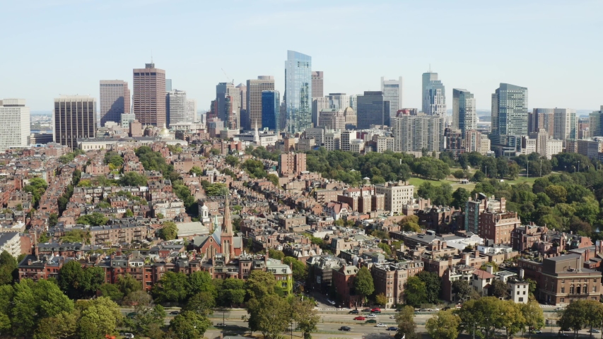 Aerial of Downtown of Boston, Stock Footage Video (100% Royalty-free ...