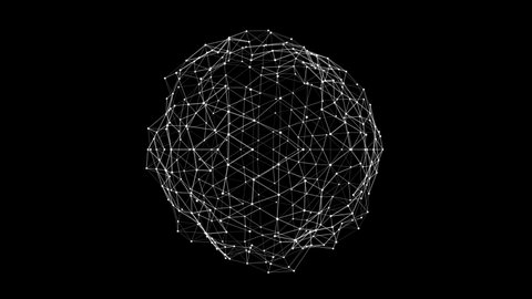 Abstract plexus sphere wireframe loop