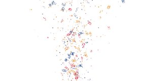 burst of colorful confetti on white.  - Powered by Shutterstock - Get 15% off with code: PIKWIZARD15