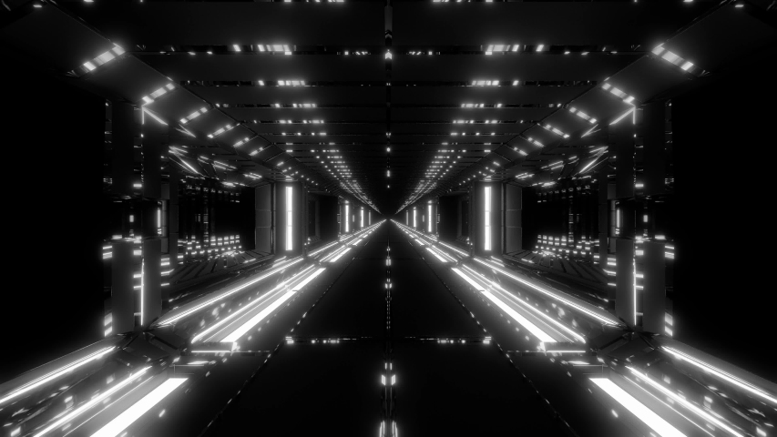 Futuristic Scifi Tunnel Corridor with