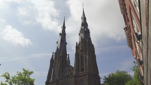 St. Catherine's Church Neo-Gothic towers, Eindhoven, Netherlands