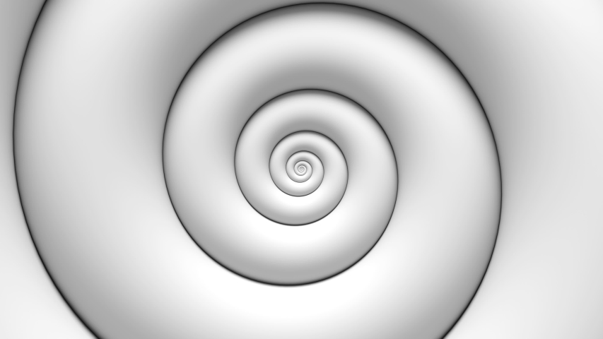 Abstract white fibonacci spiral rotating background. Seamless loop. 3d rendering Royalty-Free Stock Footage #1039645115