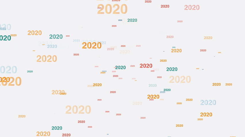 Happy New Year 2020 text, animated 4K background | Shutterstock HD Video #1039647557