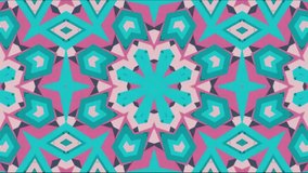 Hypnotic kaleidoscope stage visual ; video art visuals, Tribal ethnic ornament kaleidoscope moving motion graphics footage