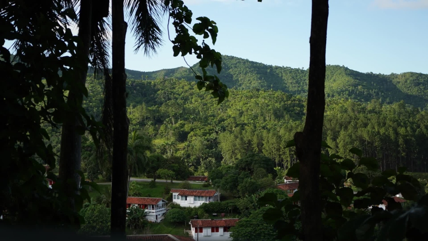 Time Lapse Of Forest Hills In Cuba With Shadows Of Clouds Going Over Them. Locked Off