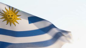 Uruguay Flag on Blue Sky Background - Powered by Shutterstock - Get 15% off with code: PIKWIZARD15