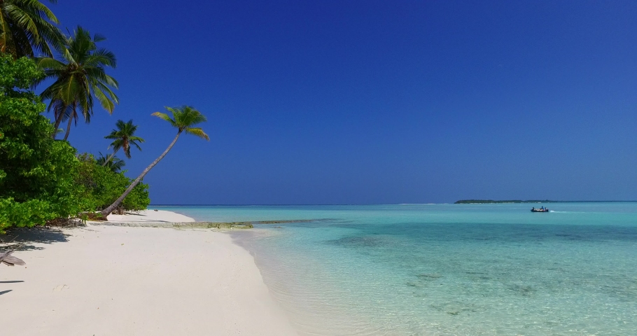 Paradise-like Island Scenery In Maldives - Wide Shot