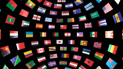 Flags World Animation Stock Footage Video 100 Royalty Free 3824255