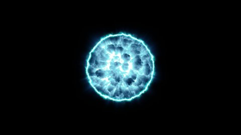 Blue Glowing Abstract Energy Ball On Stock Footage Video (100% Royalty ...