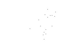 Map dotted polka dot pixel particle Holland, the dots style. 4K video animation. 
