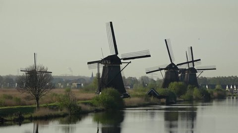 Nederlands, Kinderdijk - 02 June 2017: Windmill place 