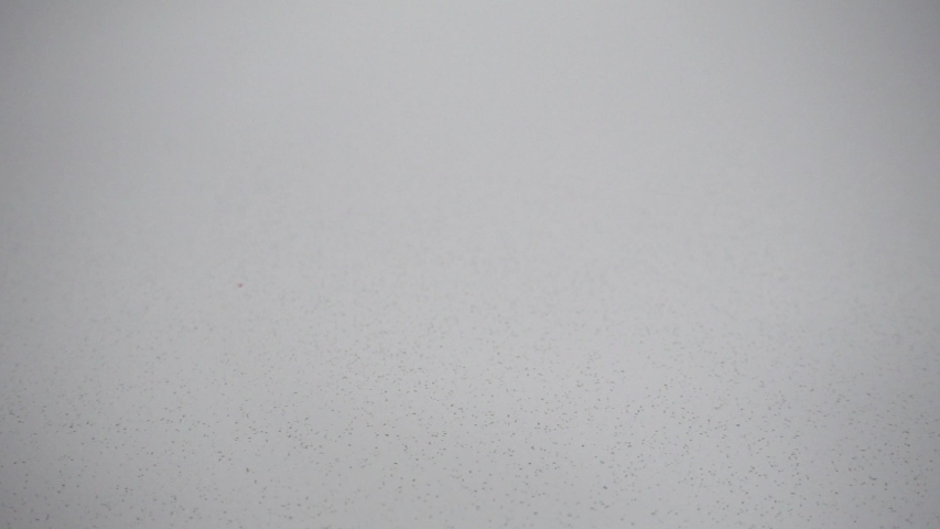 Metal clips fall on the table. Slow Motion 250FPS. Office concept.