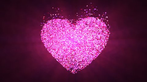 Sparkling Heart Contains Small Heart Shapes Stock Footage Video (100% ...