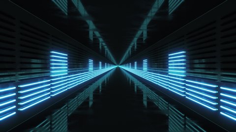 Looping Tunnel with Neon Equalizer