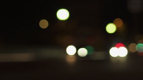 Defocused Night City Lights near Eiffel Tower in Paris. Color Blurred bokeh of moving cars and bus in street. Static Shot 4K UHD. - Powered by Shutterstock - Get 15% off with code: PIKWIZARD15