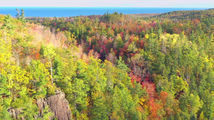 Amazing Autumn Scenery, Forests and Cliffs of Michigan