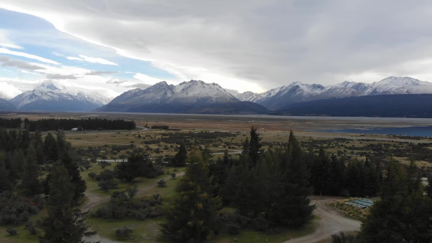 Mt Cook area view at day, New Zealand.