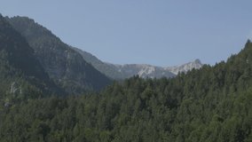 Panning on beautiful nature of Olympus mountain in Greece 4K video