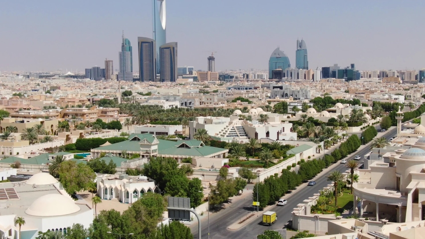 Riyadh (SAUDI ARABIA) - City Panorama View - Aerial Footage - Riprese Aeree 4K Royalty-Free Stock Footage #1040051273