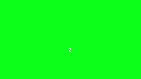 sleeping zzz on green screen background