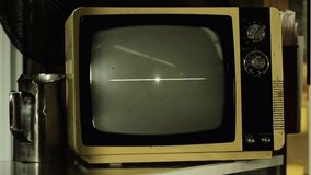The Sun in Space from the ISS (International Space Station), on an Old Retro TV.  Elements of this video furnished by NASA. 