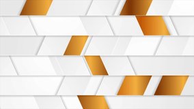 Grey and golden geometric tech abstract motion background. Seamless looping. Video animation Ultra HD 4K 3840x2160