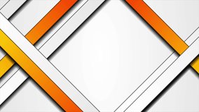 Orange and grey contrast stripes abstract tech motion background. Seamless looping. Video animation Ultra HD 4K 3840x2160