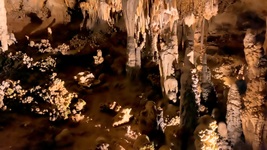 Stalactites and Stalagmites in Cavern 4K