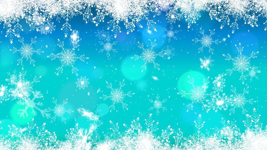 Animation of Snowflakes Falling On Stock Footage Video (100% Royalty