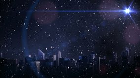 Animation of firework display on New Year Eve at night over cityscape - Powered by Shutterstock - Get 15% off with code: PIKWIZARD15