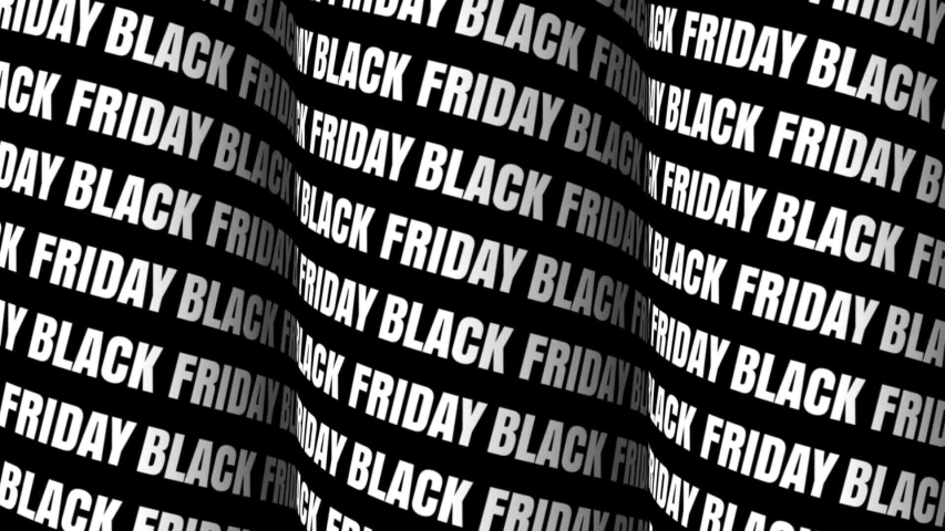 Black Friday Sale Loop 3D Animation. Kinetic Style Cylinders Black Friday Background, a Business & Finance Video by Garno Studio