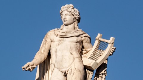 classic statue of Greek god Apollo 
