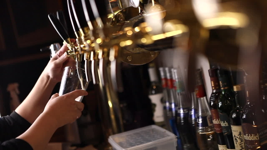 Opening the Beer Tap, Pouring beer. (Beijing/China 01/11/2019) | Shutterstock HD Video #1040132513