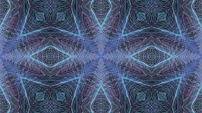 Animation Mandala. Round abstract geometric pattern. Animated background, screensaver. Pink and blue eight pointed stars on black background. - Powered by Shutterstock - Get 15% off with code: PIKWIZARD15