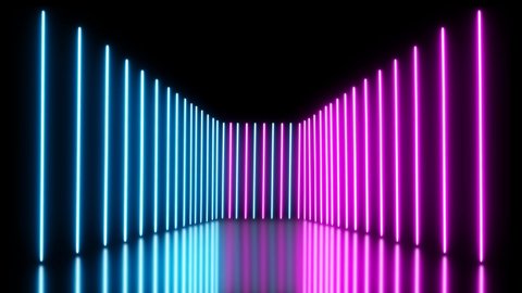 Neon lights abstract motion animated background.Abstract motion lighting equipment and lights effects.Neon lights looped animation for music videos and fluid background. flashing neon lights. SERIES-2