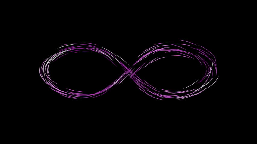 Neon rainbow infinity symbol.  animation of stripes infinity  video footage 4k | Shutterstock HD Video #1040186576