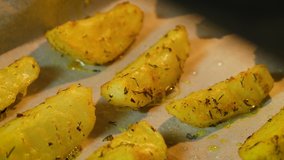 Video of homemade crispy roasted potatoes