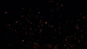 Amazing sparks and explosion clip to be used as a luma matte or track matte. Real embers flying around not a 3D particle render