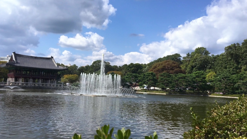 Cityscape of Seongnam seen from Bundang central park, Seongnam, Bundang, Gyeonggi-do, South Korea